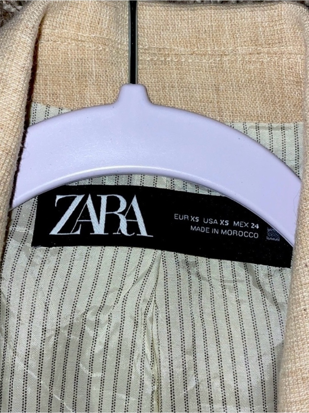 Zara Beige oversized Blazer xs - Picture 5 of 6